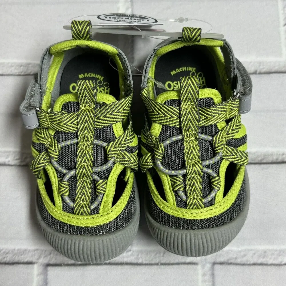 OshKosh Everplay Flexible Outsole Bump Toe Sandal Toddler Size 5 Green